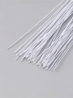 Проволока флористическая «Белая», для изготовления искусственных цветов, 40 см, сечение 0.07 см, набор 50 шт.