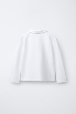 PIQU_ POLO SHIRT WITH PETER PAN COLLAR - Zara фото 2