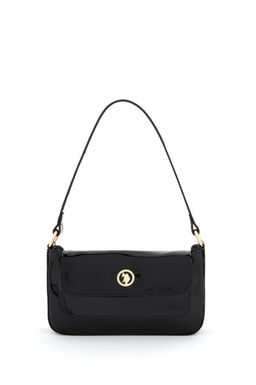 Женская черная лакированная кожаная сумка - U.s. polo assn фото 3