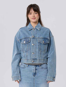 Женская куртка джинсовая свободного кроя укороченная КЭНДИ (CANDY) / Lee Cooper