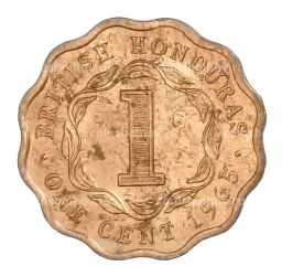 1 цент 1965 года Британский Гондурас (Белиз)
