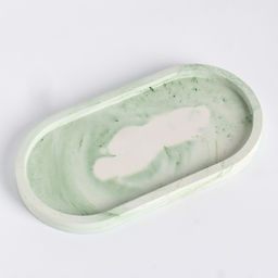 Набор свечей в подсвечнике на подставке «Лофт», соевый воск, деревянный фитиль, бело-зелёная