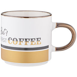 Кружка Lefard But First Coffee 390 мл белая