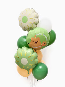 Воздушные шары "Капибара с ромашкой" фольга, латекс, набор 12 штук