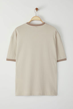TRENDYOL MAN Tas Oversize/Genis Kesim Kollar? Seritli Bask?l? %100 Pamuklu T-Shirt TMNSS25TS00053 - Trendyolmilla фото 6
