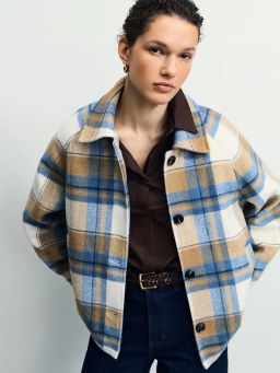 Куртка-рубашка в клетку оверсайз / Zarina