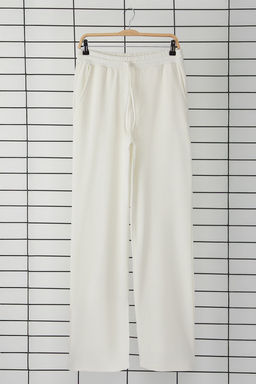 TRENDYOL MAN Siyah Wide Leg/Genis Kesim Waffle Dokulu Esofman Alt? Pantolon TMNSS25EA00000 - Trendyolmilla фото 13