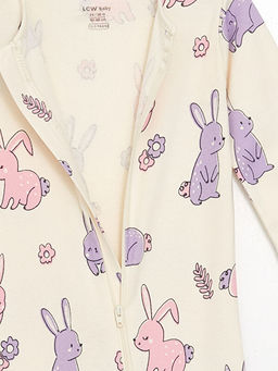 Bisiklet Yaka Uzun Kollu Bask?l? K?z Bebek Tulum - Waikiki фото 2