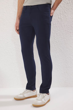 TRENDYOL MAN Lacivert Slim/Dar Paca Basic 5 Cep Esnek Gabardin Pamuklu Pantolon TMNSS25PL00020 - Trendyolmilla фото 4