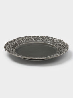 Тарелка обеденная WY Floral Laceware, d=25 см, фарфор, серая