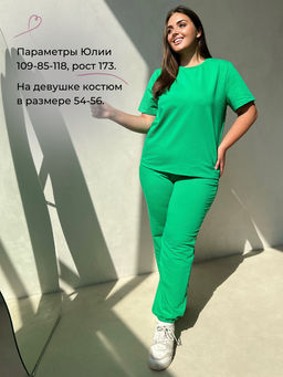 Костюм женский (футболка+брюки)_9010/зеленый - Ihomelux фото 8