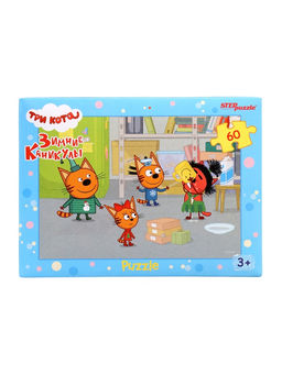 Цена за 2 шт. Пазл «Три кота. Зимние каникулы», 60 элементов