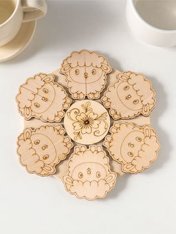 Подставка под горячее «Овечка» 19см, можжевельник, фанера