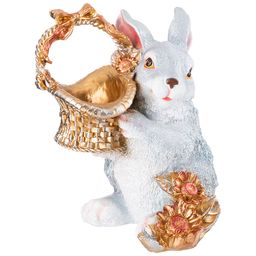 ФИГУРКА ДЕКОРАТИВНАЯ ЗАЙКА С ЛУКОШКОМ 30*24*34,5 СМ