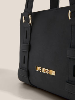 Женский тоут LOVE MOSCHINO BUCKLED UP Артикул 4561233, черный  фото 4