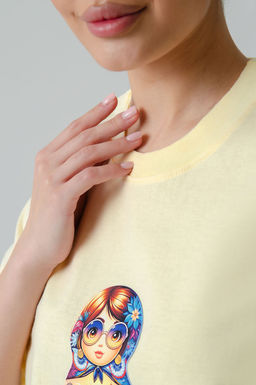 Арт. 3-1157 Футболка женская 44-50 (4 шт) Цвет:бежевый - Калинка фото 24