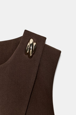 DOUBLE-BREASTED WAISTCOAT WITH BELT - Zara фото 18