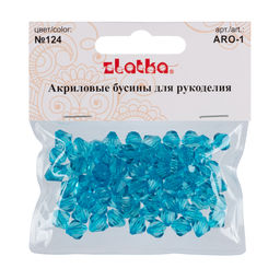 Бусина Zlatka акрил ARO-1 9 х 10 мм 25 г 124 голубой  фото 3