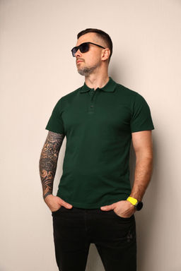 Спортивная футболка-поло 92% хлопок, 8% лайкра