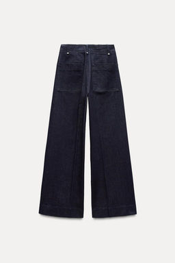 ZW COLLECTION HIGH-WAIST WIDE-LEG JEANS - Zara фото 4