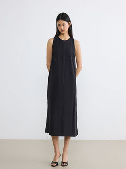 Bisiklet Yaka Modal Kar???ml? Elbise