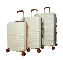 Набор из 3 чемоданов, композит, 77065 Молочный