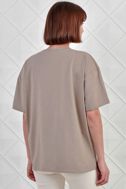 Арт. 3735 Футболка женская 42-52 (6 шт) Цвет:бежевый - Калинка фото 5