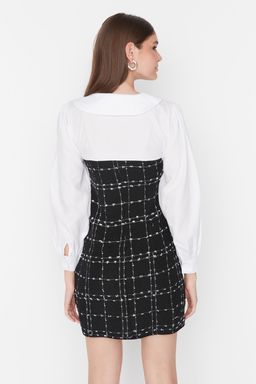 TRENDYOLMILLA Mavi Ekose / Kareli Dokuma Elbise TWOAW23EL00701 фото 10