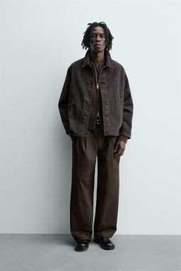 PLEATED CHINO TROUSERS