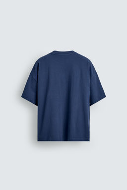 CAMISETA  BORDADO ESTAMPADO COMBINADOS / Marino