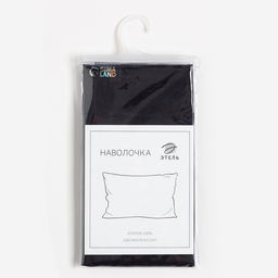 Наволочка Этель, 50х70 см, цвет чёрный, 100% хлопок, бязь  фото 3