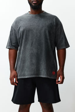 Premium Buyuk Beden Oversize/Genis Kesim Soluk Efekt %100 Pamuklu T-Shirt TMNSS23BF00000