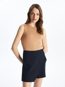 Kad?n Bisiklet Yaka D?z Triko Kazak