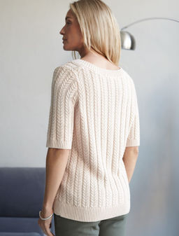 D39.349 Джемпер женский бежевый меланж