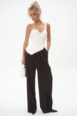 Брюки Шарлиз (шоколадный) - Эльза фото 10
