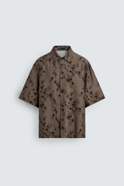 CAMISA FLUIDA ESTAMPADO ABSTRACTO / Marr?n - Zara фото 7