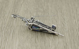 Брошь "Зонт-2" перламутр гелиотис