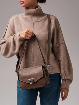 Женская сумка кросс-боди Azaro 3684 коричневый какао соло