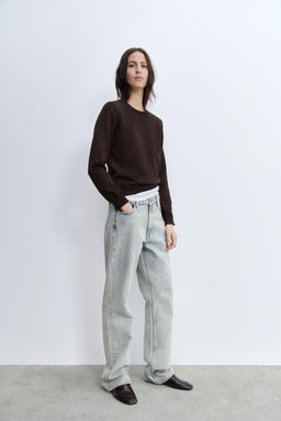 ZW COLLECTION STRAIGHT-LEG MID-RISE JEANS