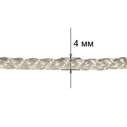 Шнур бельевой "УМНИЧКА" д-4мм, L-10м (50) белый арт. MPU2292