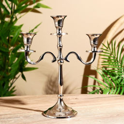 Подсвечник «Власть», на 3 свечи, 9×22×26 см, алюминий