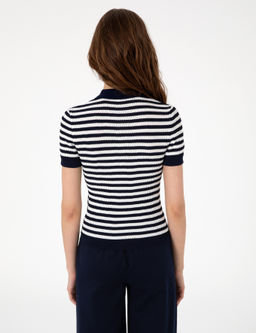 Lacivert Slim Fit Triko Ti__rt - Pierre cardin фото 5