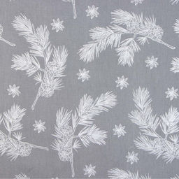 Скатерть новогодняя «Этель. Серебряные ветки», 149×250 см, 100% хлопок, саржа 190 г/м²