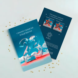 Открытка 2 шоколадки "23 (стеклянные цифры)"