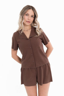 Пижама М325052а кофейный
