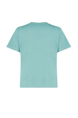 TRENDYOLMILLA Beyaz %100 Pamuk Regular/Normal Kal?p K?sa Kollu Basic Bisiklet Yaka Orme T-Shirt TWOSS23TS00000  фото 7