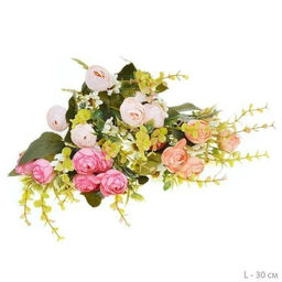 Цветок искусственный Букет роз 30 см / WH-37 /уп 2/300/600/ - Галеонтрейд фото 2