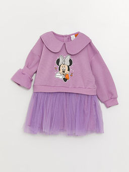 Bebe Yaka Minnie Mouse Bask?l? K?z Bebek Elbise ve Ta? - Waikiki фото 2