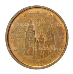1 евроцент 2018 года Испания
