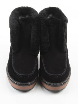 04-5603-2 BLACK Ботинки зимние женские (натуральная кожа, 100% шерсть)